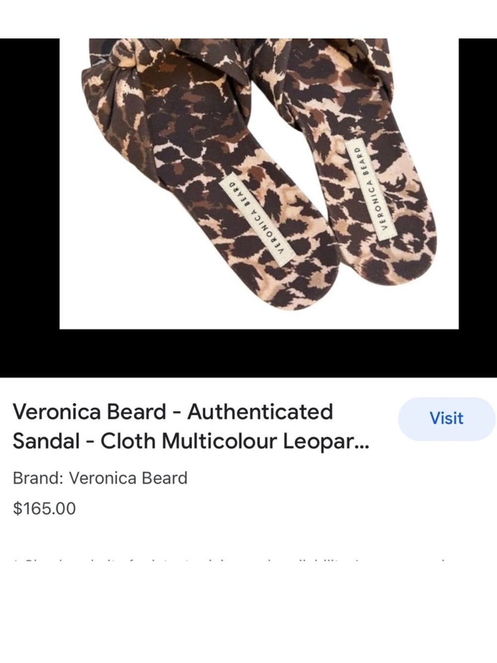 Veronica Beard Etra Knot Leopard-Print Canvas Slide 6 - Picture 2 of 9